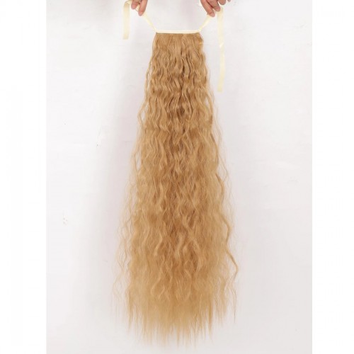 Predlžovanie vlasov, účesy - Vrkoč zvlnený extra dlhý - medová blond