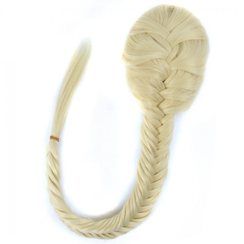 Predlžovanie vlasov, účesy - Rybí, pletený vrkoč na nasadenie 50 cm