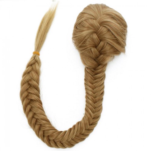 Predlžovanie vlasov, účesy - Rybí, pletený vrkoč na nasadenie 50 cm