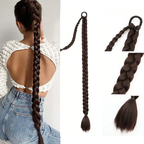 Predlžovanie vlasov, účesy - Extra dlhý pletený vrkoč z vlasov