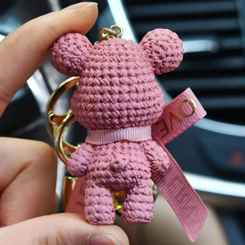 Dámska móda, doplnky - Prívesok na kľúče s rolničkou Teddy