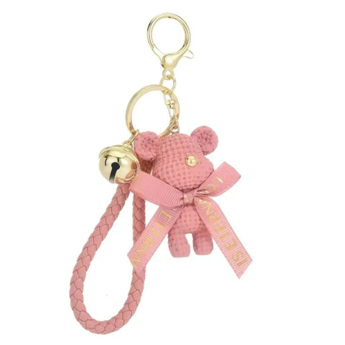 Dámska móda, doplnky - Prívesok na kľúče s rolničkou Teddy