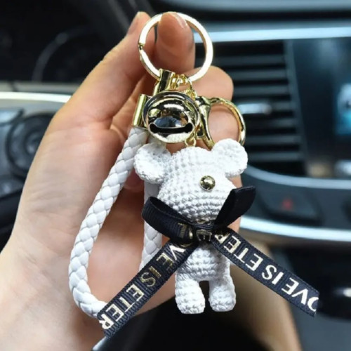 Dámska móda, doplnky - Prívesok na kľúče s rolničkou Teddy