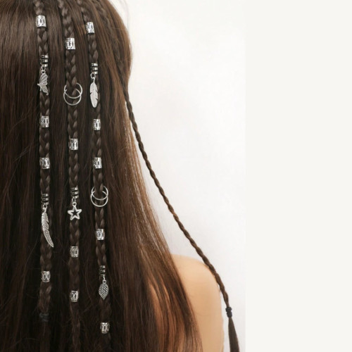 Predlžovanie vlasov, účesy - Súprava kovových prstienkov do vlasov - 35 ks