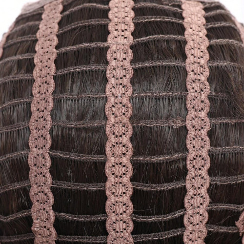 Predlžovanie vlasov, účesy - Parochňa NINA s ofinou - hnedá