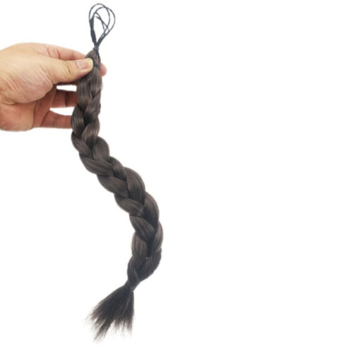 Predlžovanie vlasov, účesy - Pletený vrkôčik na gumičke - 35 cm
