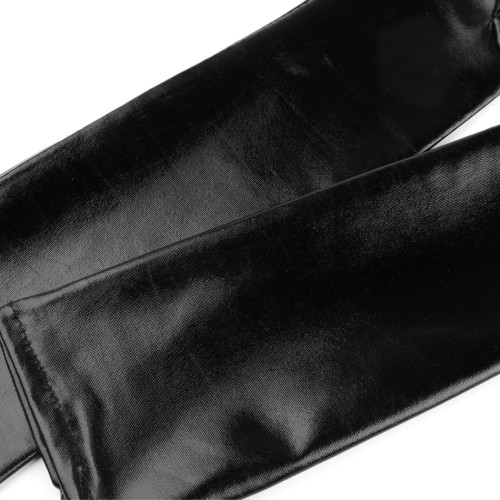 Dámska móda, doplnky - Dlhé spoločenské rukavice imitácia latexu čierna