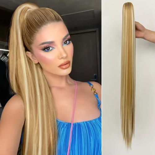 Predlžovanie vlasov, účesy - Colík, vrkoč na štipci - rovný 60 cm