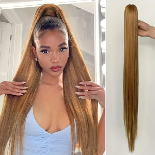 Predlžovanie vlasov, účesy - Colík, vrkoč na štipci - rovný 60 cm