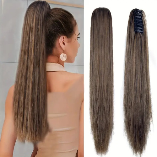 Predlžovanie vlasov, účesy - Colík, vrkoč na štipci - rovný 60 cm