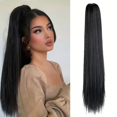 Predlžovanie vlasov, účesy - Colík, vrkoč na štipci - rovný 60 cm
