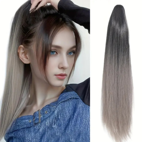 Predlžovanie vlasov, účesy - Colík, vrkoč na štipci - rovný 60 cm - Ombre štýl