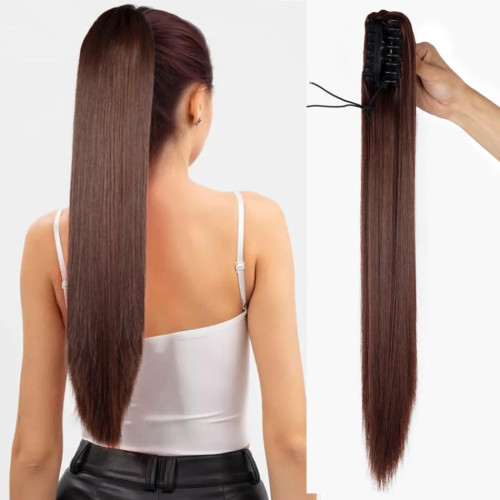 Predlžovanie vlasov, účesy - Colík, vrkoč na štipci - rovný 60 cm