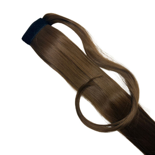 Predlžovanie vlasov, účesy - Colík - vrkoč rovný s omotávkou 57 cm