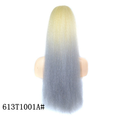 Predlžovanie vlasov, účesy - Vrkoč, cop na nasadenie 70 cm, kanekalón - ombre blond - šedá