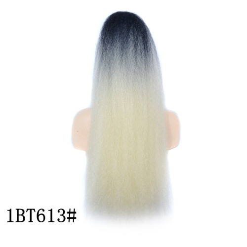 Predlžovanie vlasov, účesy - Vrkoč, cop na nasadenie 70 cm, kanekalón - ombre čierna - blond