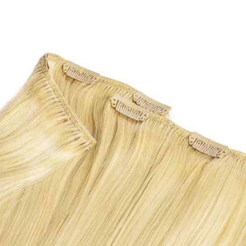 Predlžovanie vlasov, účesy - Clip In vlasy Premium 60 cm / 100 g - Blond, 100% pravé vlasy