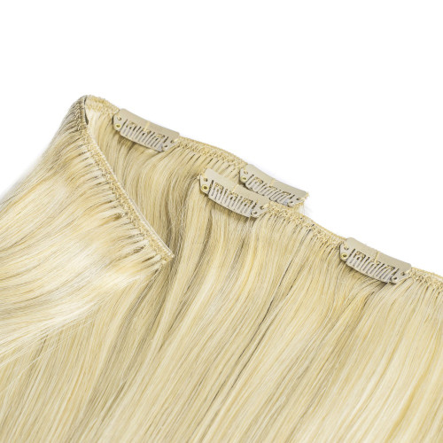 Predlžovanie vlasov, účesy - Clip In vlasy Premium 40 cm / 100 g – Ľadová blond, 100% pravé vlasy