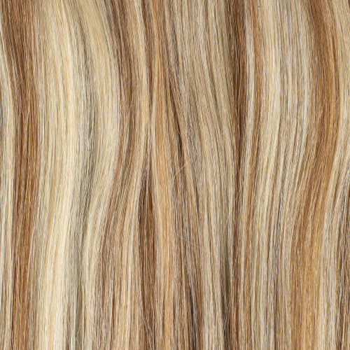 Predlžovanie vlasov, účesy - Clip In vlasy Premium 50 cm / 100 g – Melír ľadová blond – Tmavá blond