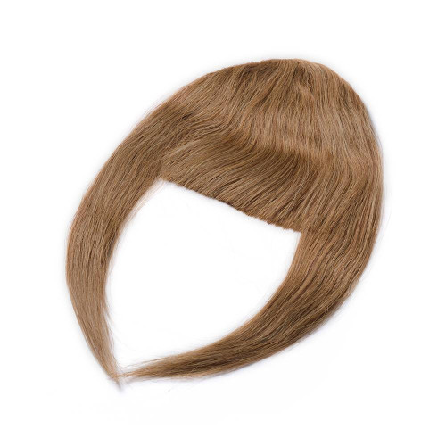 Predlžovanie vlasov, účesy - Clip In ofina Premium - tmavo medová, 100% pravé vlasy, 20 cm / 23 g