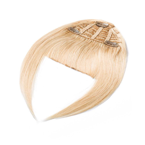 Predlžovanie vlasov, účesy - Clip In ofina Premium - blond, 20 cm / 23 g, 100% pravé ľudské vlasy