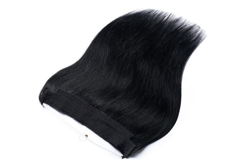 Predlžovanie vlasov, účesy - Flip In vlasy Premium – 40 cm / 80 gv odtieni čierna