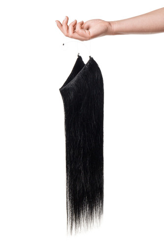 Predlžovanie vlasov, účesy - Flip In vlasy Premium – 40 cm / 80 gv odtieni čierna