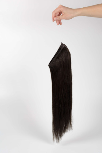 Predlžovanie vlasov, účesy - Flip in vlasy Premium 50 cm/ 90g - hnedá