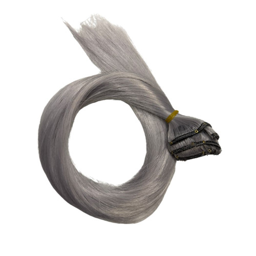 Predlžovanie vlasov, účesy - Clip in sada STANDARD - 57 cm - odtieň Grey