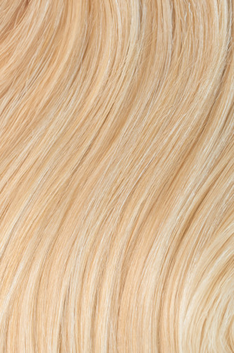 Predlžovanie vlasov, účesy - Clip in vlasy 40 cm - 9dielna sada z pravých ľudských vlasov v blond farbe