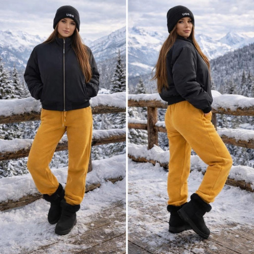 Dámska móda, doplnky - Dámske fleecové tepláky - horticové