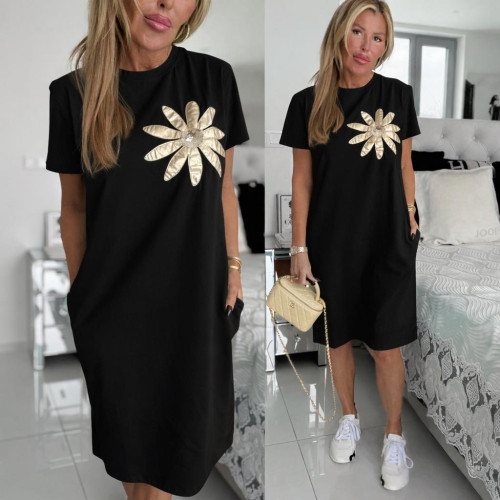 Dámska móda, doplnky - Šatovka kvet čierna