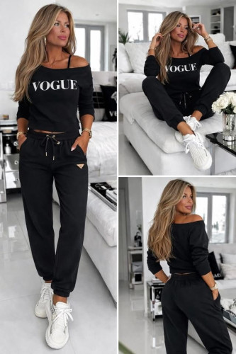 Dámska móda, doplnky - Dámske teplákové nohavice - čierna