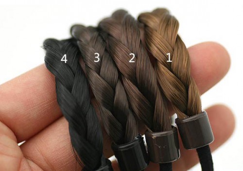 Predlžovanie vlasov, účesy - Gumička do vlasov s pletenými vlasmi