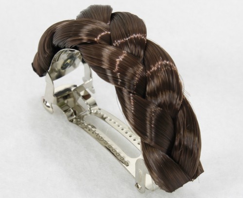 Predlžovanie vlasov, účesy - Elegantná spona do vlasov s pletenými vlasy