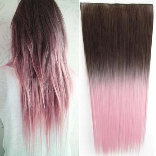Predlžovanie vlasov, účesy - Clip in vlasy - rovný pás - ombre - odtieň 8 T Light Pink