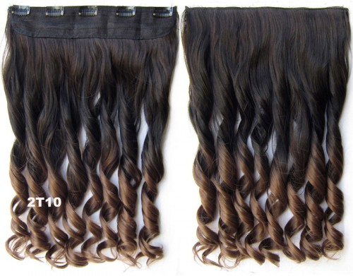 Predlžovanie vlasov, účesy - Clip in vlasy - pás, lokne - ombre - odtieň  2 T 10