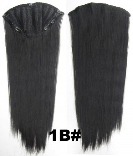 Predlžovanie vlasov, účesy - Clip in pás - Jessica 65 cm rovný  - 1B - čierny