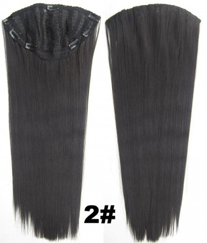 Predlžovanie vlasov, účesy - Clip in pás - Jessica 65 cm rovný  - 2 - čiernohnedý