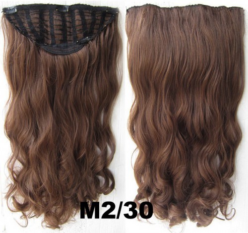 Predlžovanie vlasov, účesy - Clip in pás Jessica 60 cm vlnitý - odtieň M2/30