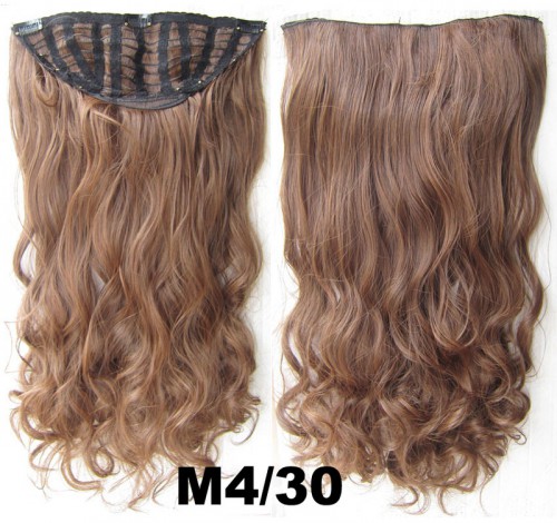Predlžovanie vlasov, účesy - Clip in pás vlasov - Jessica 60 cm vlnitý - odtieň M4/30
