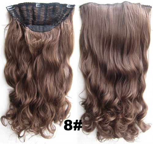 Predlžovanie vlasov, účesy - Clip in pás Jessica 60 cm vlnitý - odtieň 8