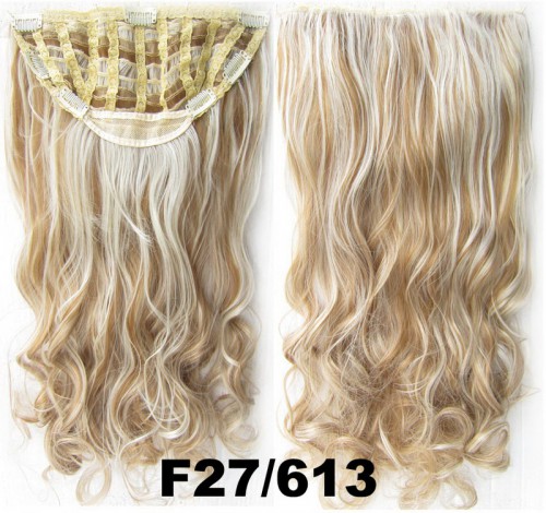 Predlžovanie vlasov, účesy - Clip in pás Jessica 60 cm vlnitý - odtieň F27/613