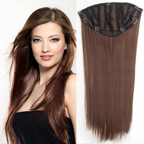 Predlžovanie vlasov, účesy - Clip in pás - Jessica 65 cm rovný - 2/30 - hnedý
