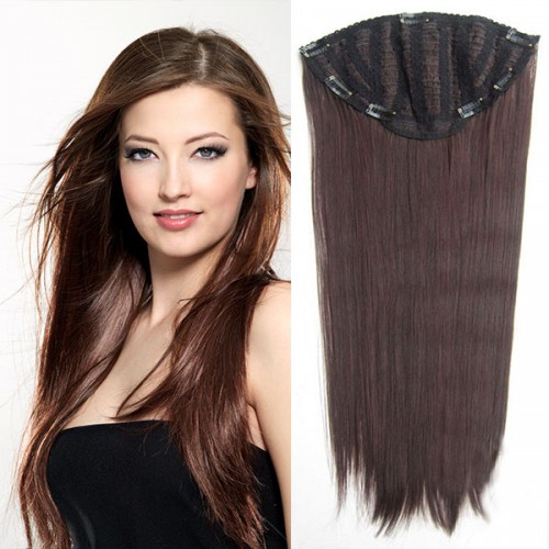 Predlžovanie vlasov, účesy - Clip in pás - Jessica 65 cm rovný - 2/33 - hnedý