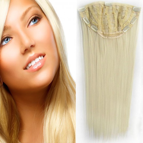 Predlžovanie vlasov, účesy - Clip in pás - Jessica 65 cm rovný - 613 - blond