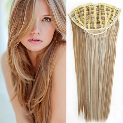 Predlžovanie vlasov, účesy - Clip in pás - Jessica 65 cm rovný - 27/613 - mix blond