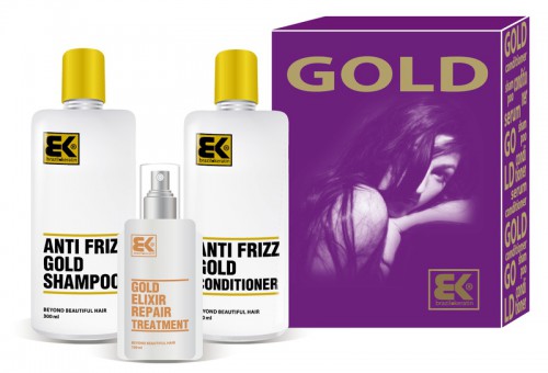 Krása a zábava - Brazil Keratin Gold set vlasovej kozmetiky na regeneráciu vlasov