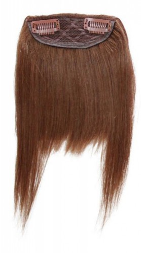 Predlžovanie vlasov, účesy - Clip in ofina - REMY 100% ľudské vlasy - 6 - hnedá
