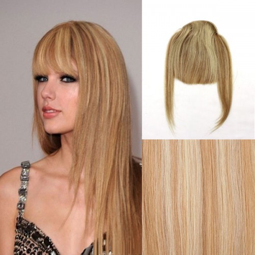 Predlžovanie vlasov, účesy - Clip in ofina - REMY 100% ľudské vlasy - 27/613 - mix blond